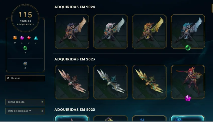 Conta League of Legends Lv 553 2013