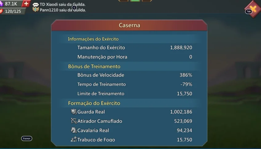 Lords Mobile conta pré T4