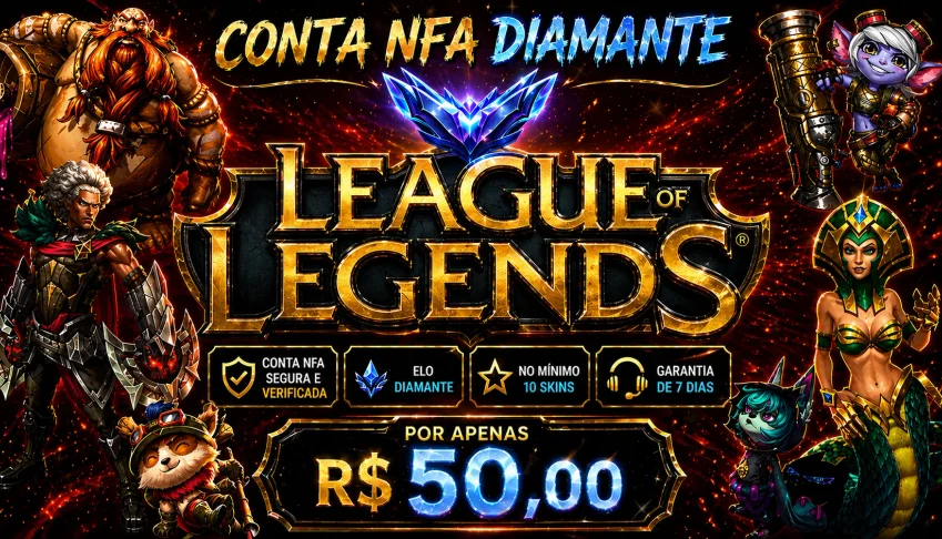 Conta League of Legends NFA Diamante 💎