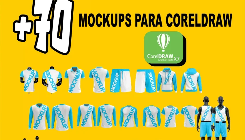 Pacote De Mockups Para Coreldraw - +70 unid - Vetor
