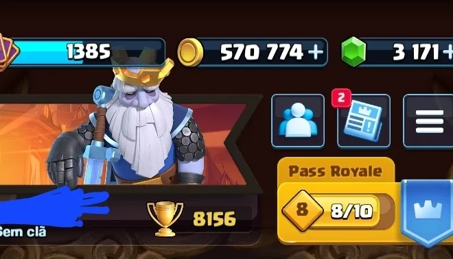 Vendo Conta Clash Royale 8100+ Troféus