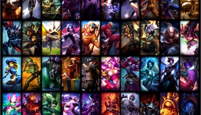 League Of Legens Cont - Plat 5 - todo os Champ + 98 Skins