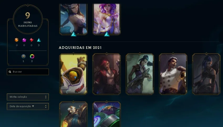 conta platina 2 lol
