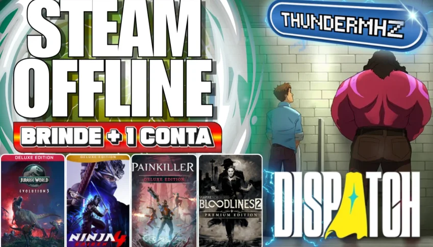 Dispatch/PowerWash 2/Tormented 2 + 8 jogos - Steam Offline