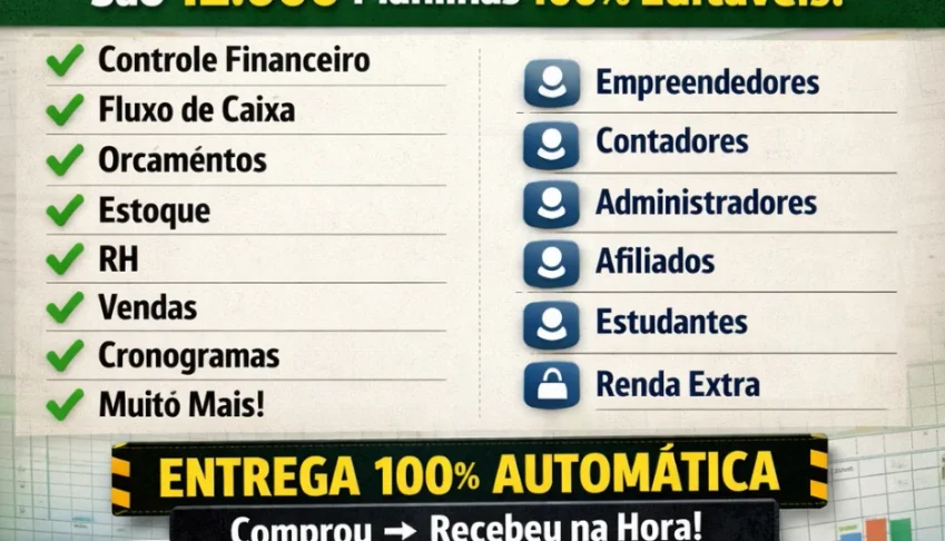 Mais de 12 mil planilhas auditavel