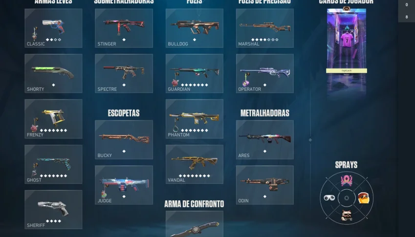 Acc Valorant Plat 1 Com Skins