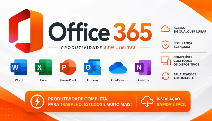 💻 Office 365 Família 30 Dias! 1Tb Onedrive + Apps Completos