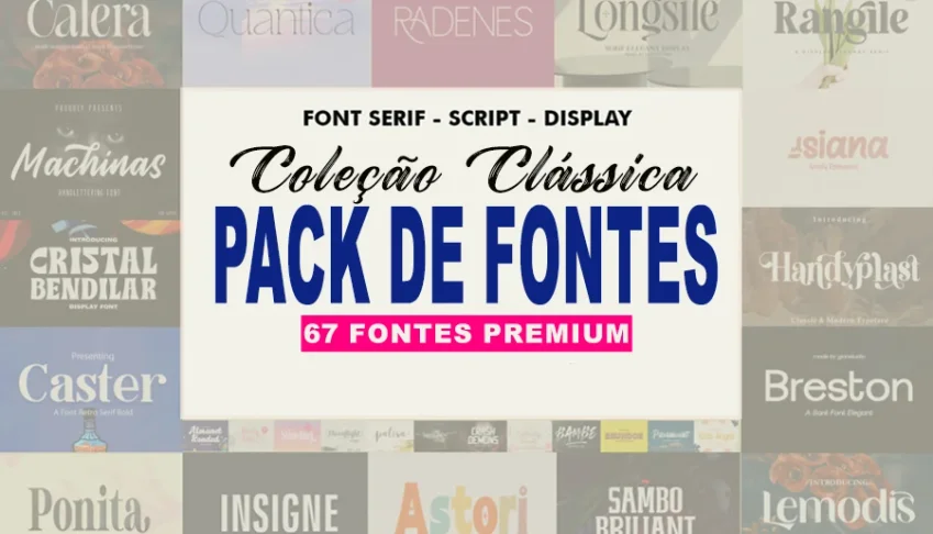 Pack de Fontes Premium: Coleção Clássica