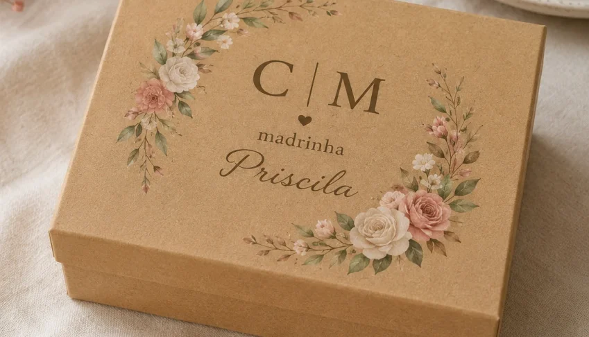 Caixa Organizadora em MDF Cru 25x25x8