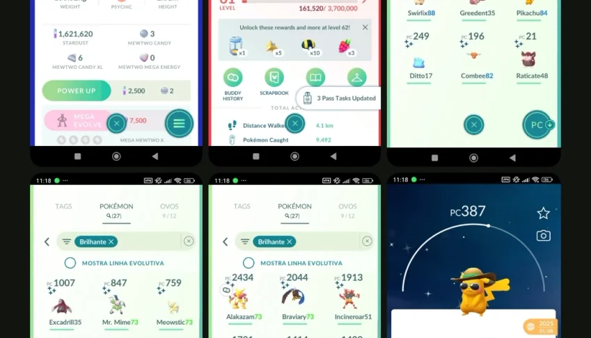 LVL 61 Account|Mewtwo shiny| Shiny Event Pikachu Hat | F061