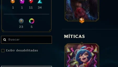 CONTA LOL LV 199 GOLD E 86SKINS OTIMAS
