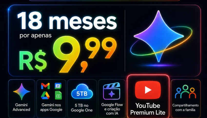 Google AI Pro 18m + 5TB + VEO/FLOW + YT Premium 30D Garantia