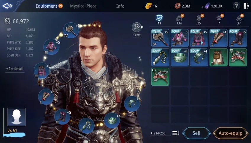 Conta Mir4 Level 61, 67K Power, Server SA11