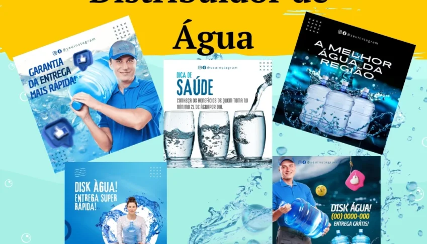 Pack Canva para Distribuidora de Água com 30 Artes