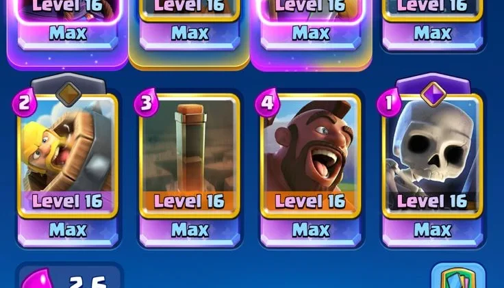 Conta clash royale full cartas lvl 15/16 / Lvl 77 / Torre 16
