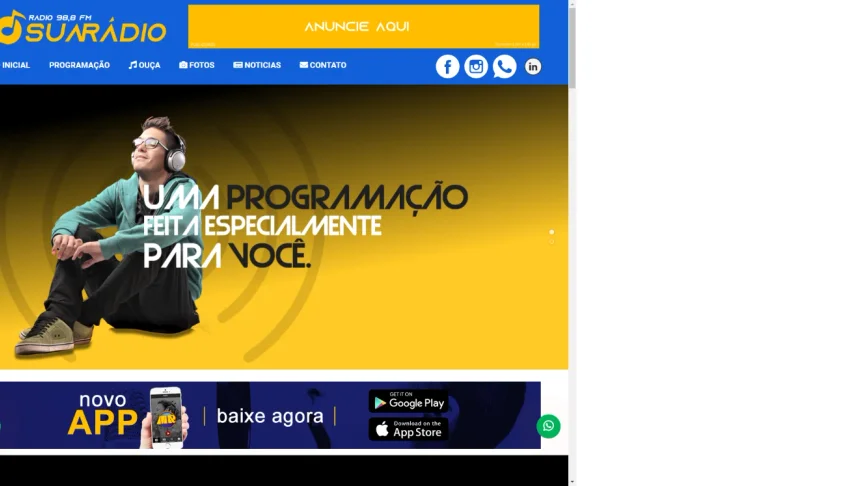 Site para Rádio Online 100% responsivo em PHP
