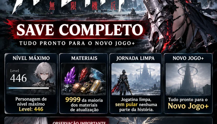 AI LIMIT (PS5) - Nível 446, Materiais, Tudo pronto para NG+!
