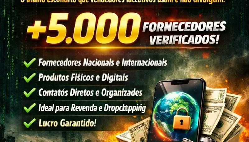 Lista Vip de Fornecedores 2026 Lucre venda e lucre!