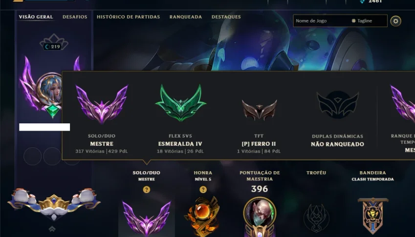 Mestre com 150 Champs e 78 Skins ( 429 PDL ) +6 Prestigios