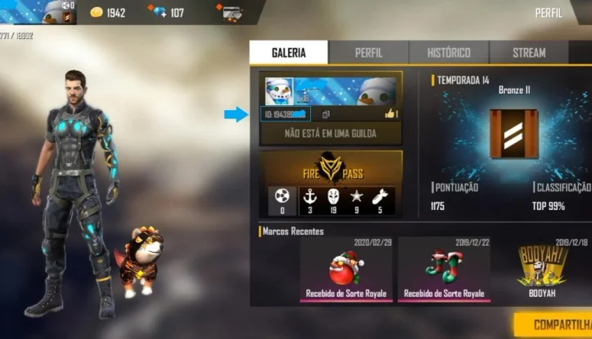 Conta Free-fire como todos itens raros