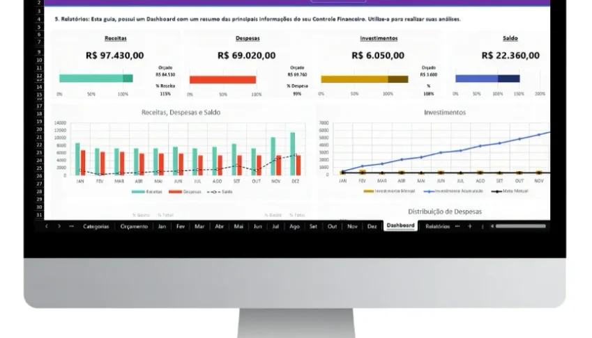 Planilha Excel Controle Financeiro Pessoal