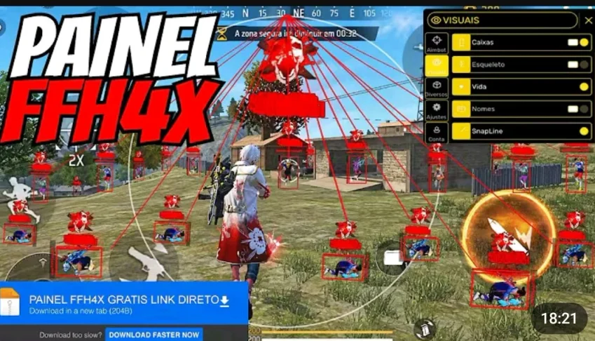 Painel Ffh4x Atualizado Anti-Ban 100% -Aimbot Cabeça