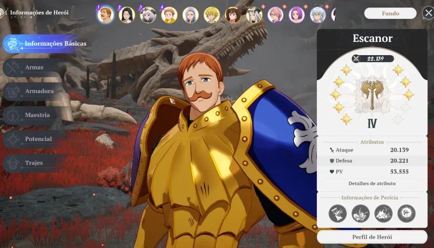 Conta 7ds Origin Scanor C8 com skins machado/armadura +7ssr