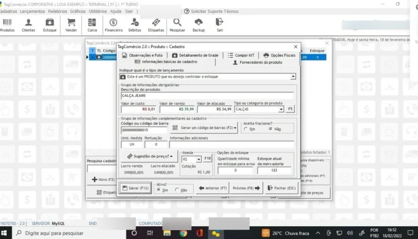 Programa Para Loja Tag Comércio 2.0