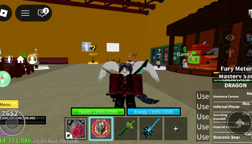 Conta Gemada Blox Fruits E Brookhaven Com Dragon Perm Yoru E