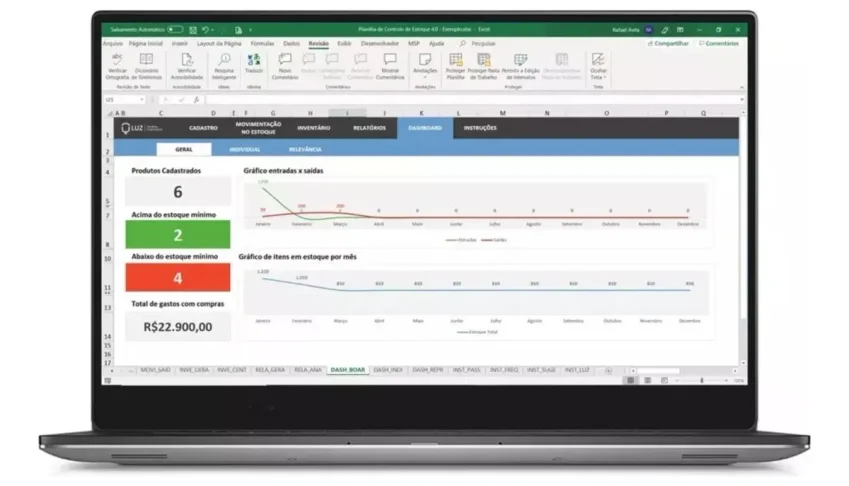 Planilha De Controle De Estoque 3.0
