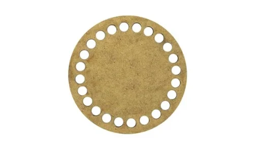 Kit Base Para Crochê, MDF 3mm, Fio De Malha 25 cm Souplast