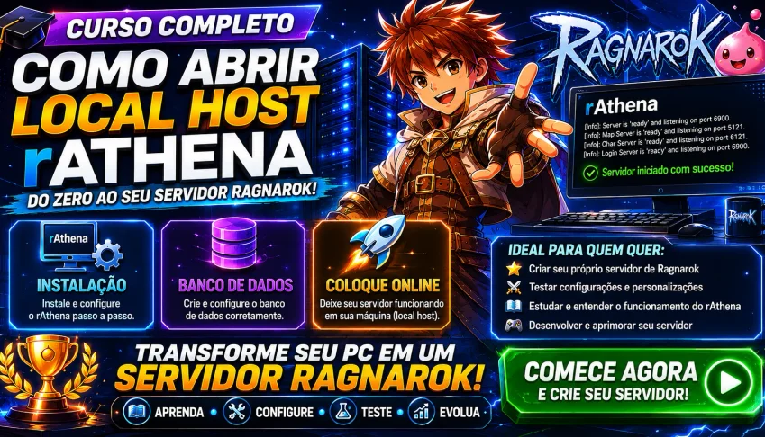 Curso básico criar servidor de ragnarok - rathena