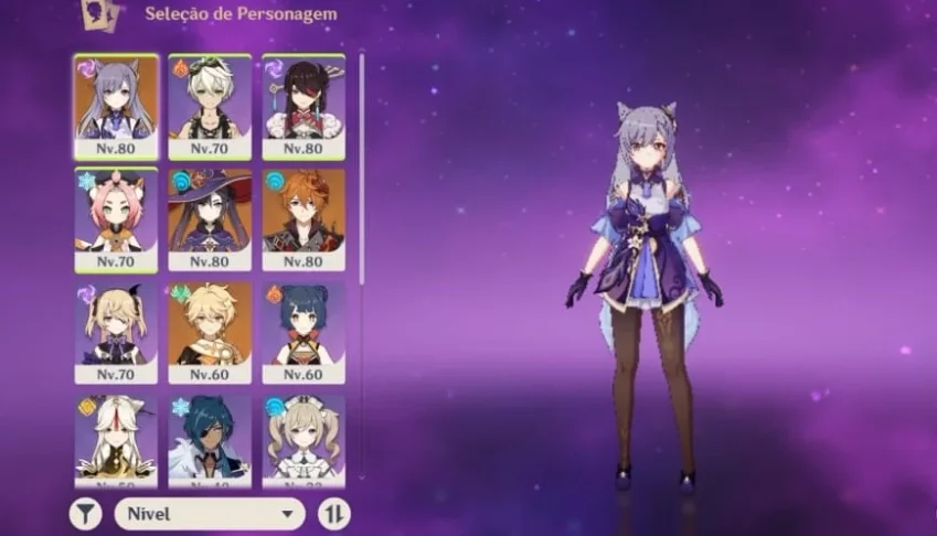 Conta Genshin Impact AR 51 com personagens 5 estrelas!