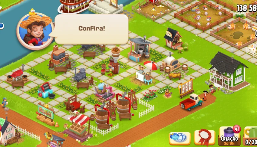 Conta hay day, nível 43, já upada