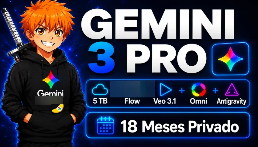 Gemini Pro + Antigravity + Flow 18 mes/30 dias de garantia!