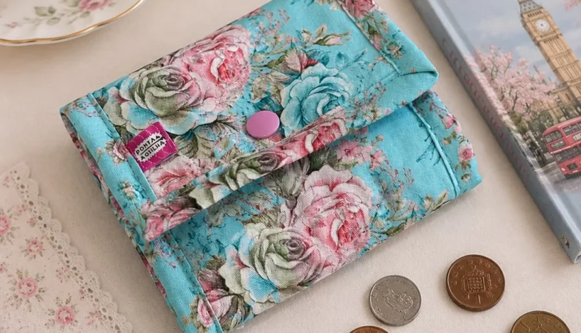 Porta Moedas Artesanal com 5 Divisórias