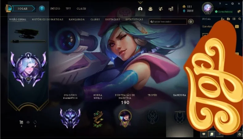 Conta diamante lol