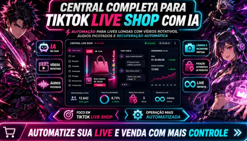 Extensão Tik Tok Live Shop Com Ia [Live Infinita]