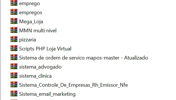 Sistemas em PHP + MySQL + Venda, Gestão e Projetos