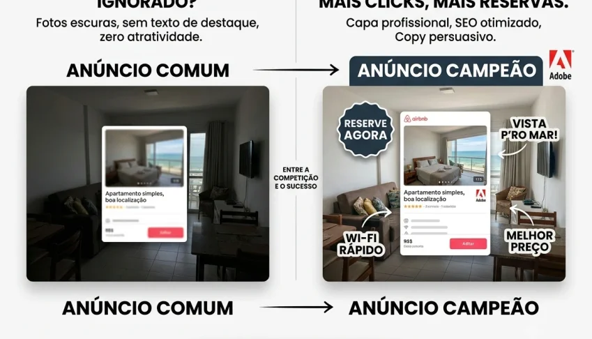 Otimização de Anúncios para Airbnb | Edição de Fotos + Copyw
