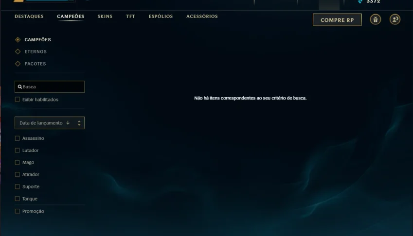 Conta riot varias skins (lol, tft e valorant)