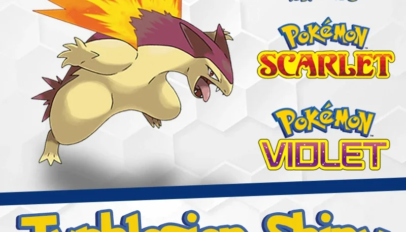Typhlosion ou Cyndaquil Shiny 6IVs - Pokémon Scarlet Violet