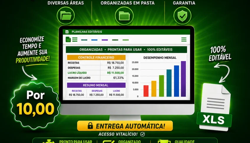 Excel - Mais de 15 mil planilhas prontas e editáveis!