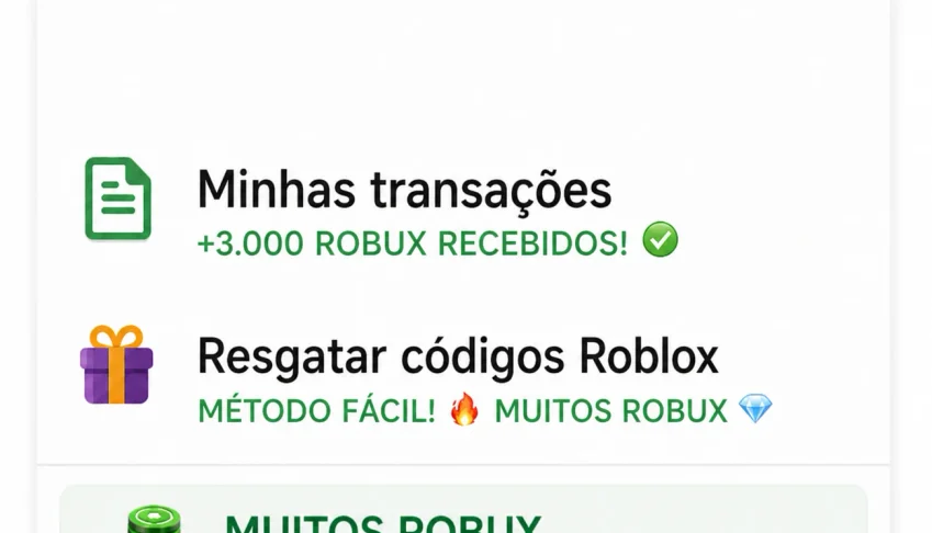 Ganhe Robux (PC e Celular) - Entrega automática