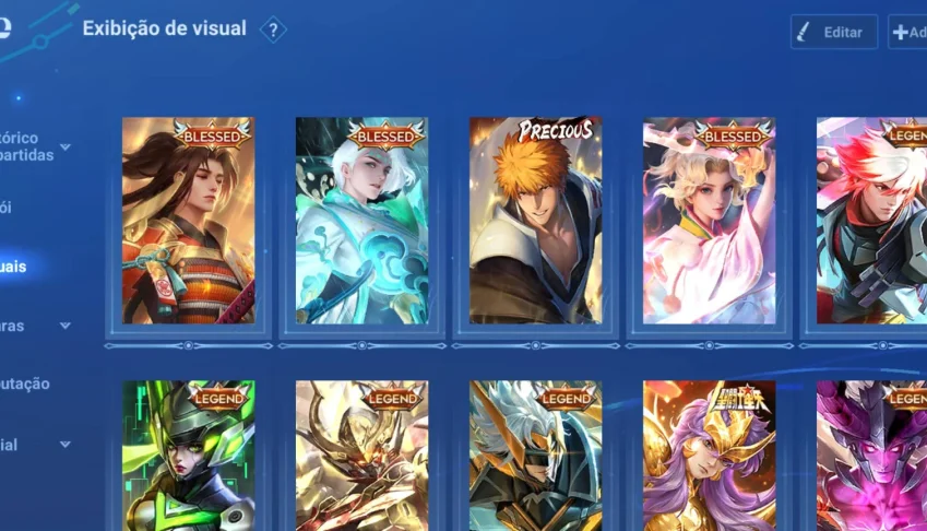 conta de hok honor of kings com 198 skins