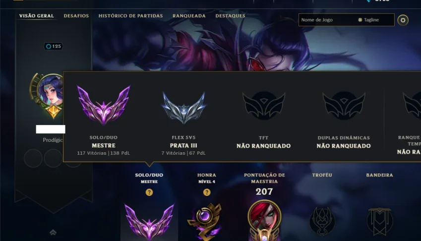 Mestre com 65 Champs e 18 Skins ( 138 PDL )