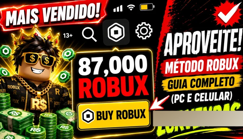 Robux Fácil (PC e Celular) - Entrega automática