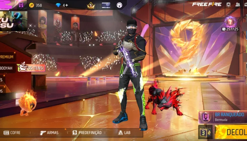 Conta de free fire gemada