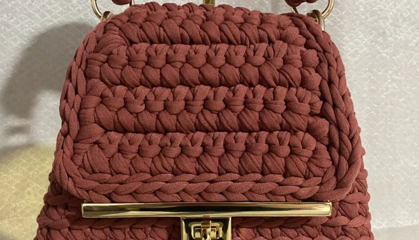 Bolsa Bag Angel Terracota com Alça e Corrente