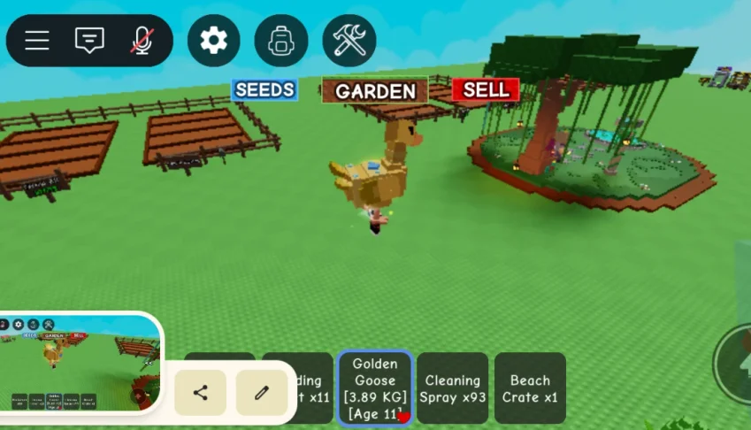 grow a garden pet Golden goose